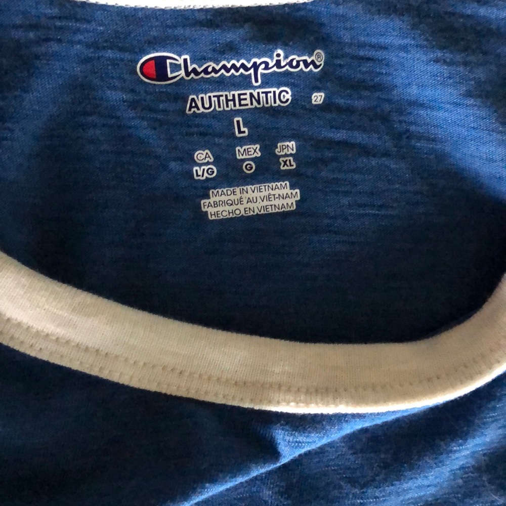 Men’s Authentic Champion Ringer Tee Size Large - Picture 3 of 4